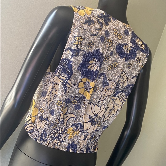 RACHEL Rachel Roy Floral Wrap Blouse - Blue and Yellow - Picture 6 of 10